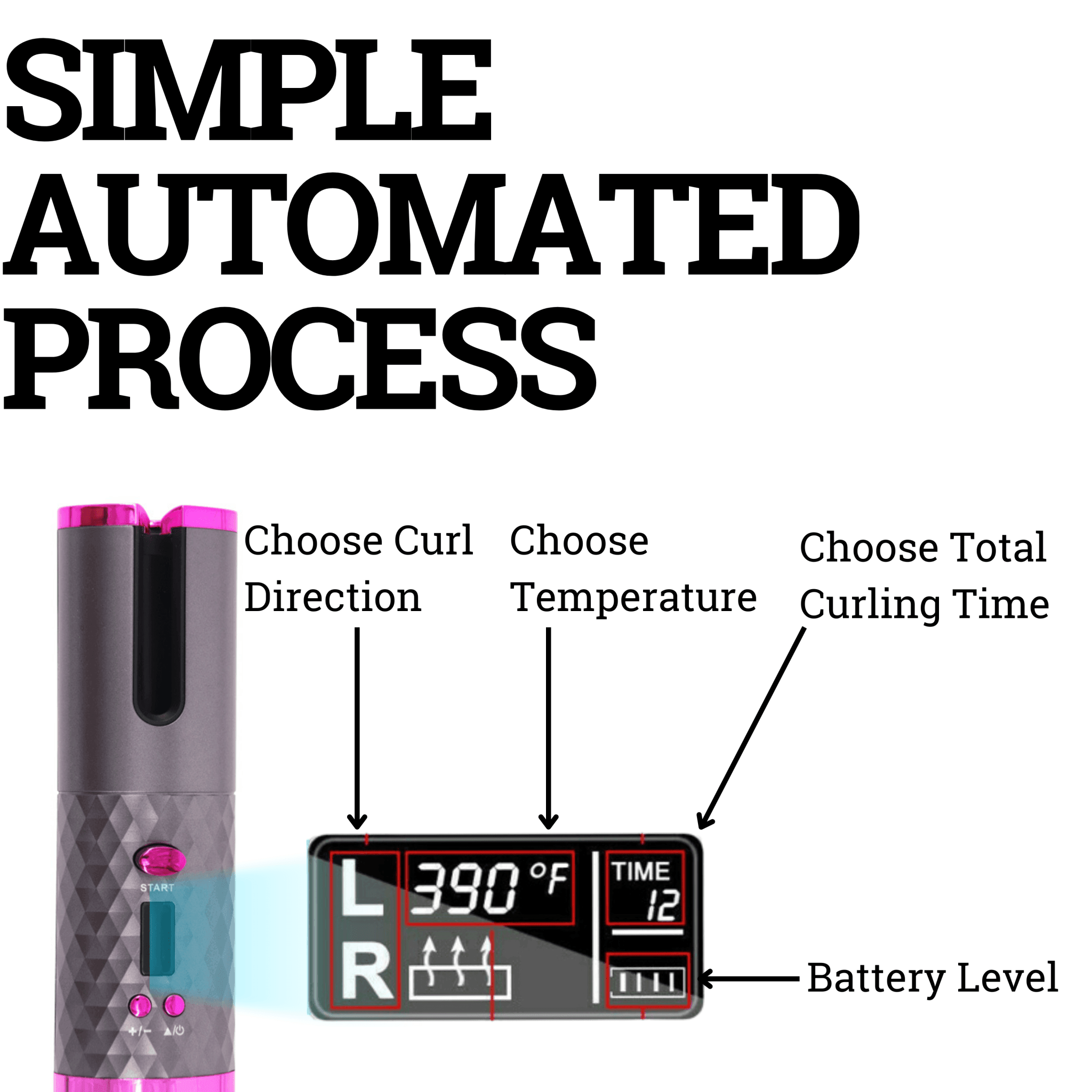 Automatic Cordless Hair Curling Iron - TrendyTikTokThings