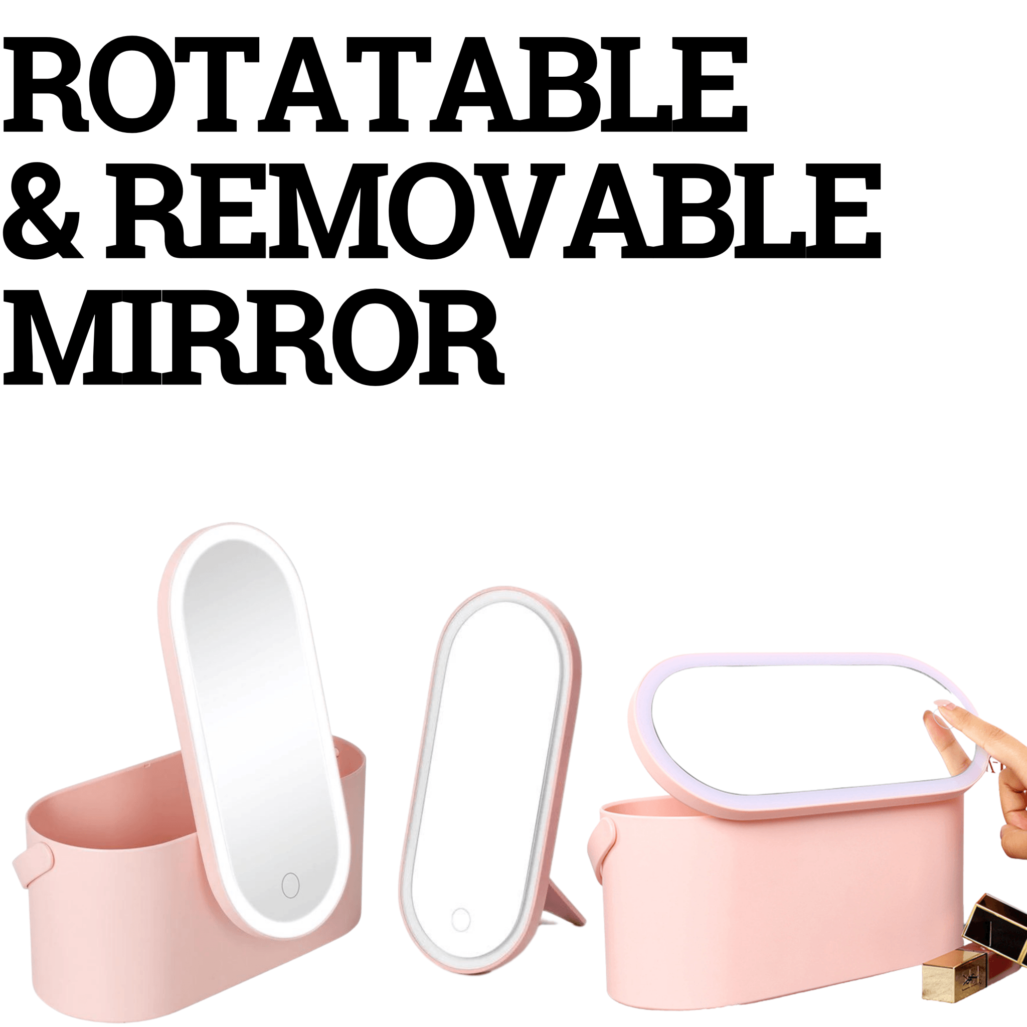 Sliding Mirror Makeup Organizer - TrendyTikTokThings